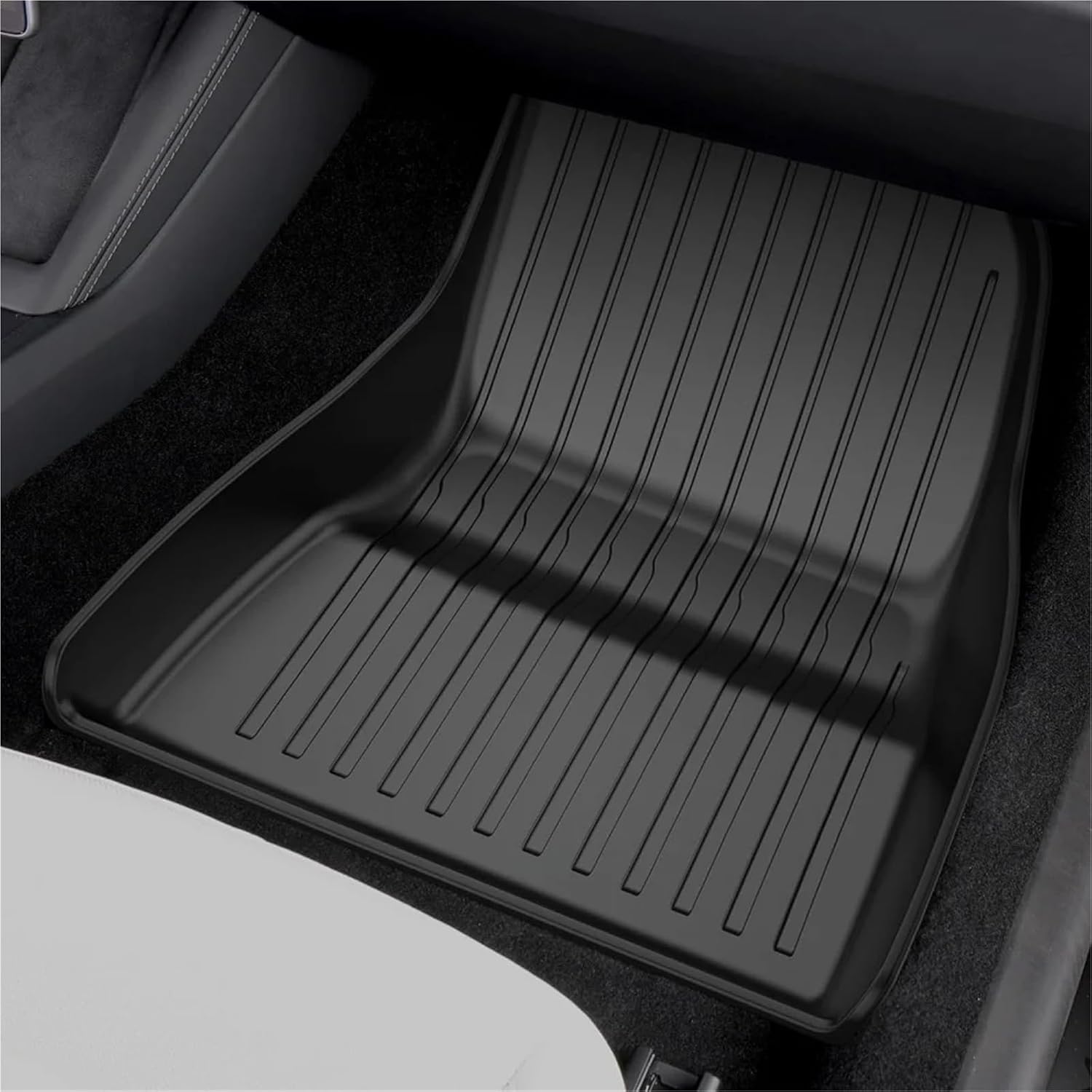 Compatible for Tesla Model 3 Highland 2024 TPE Floor Mats,All Weather Waterproof Anti-Slip Front Rear Cargo Liner Trunk Mat(Left Rudder 3pcs)