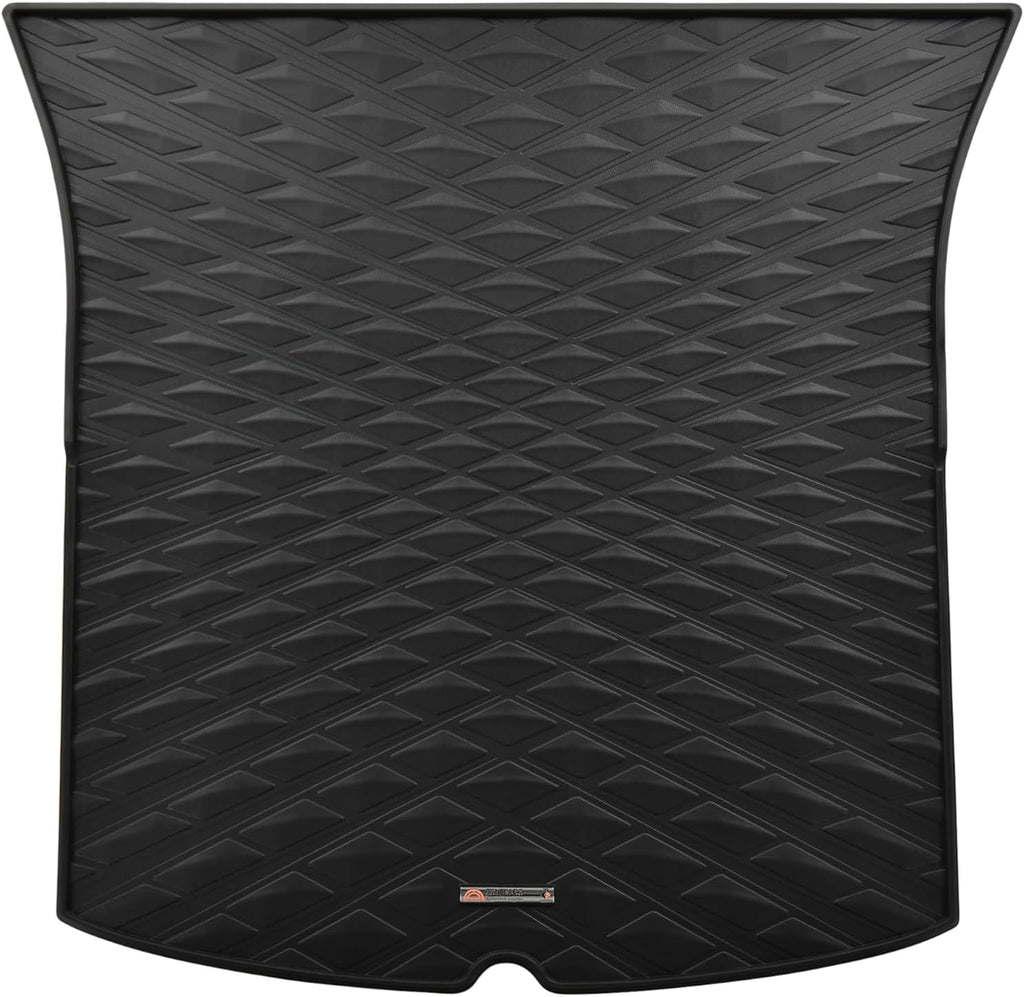 Coverado Floor Mats Full Set, Cargo Liners Compatible with Tesla Model Y 5 Seat 2024 2023 2022 2021 2020, All Weather TPE Cargo Liner Floor Liners, Trunk Floor Mat BlackGray Two-Tone