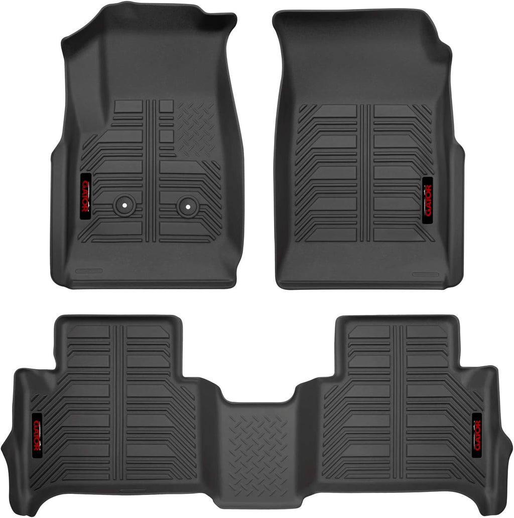 Gator Covers Gator Accessories 79609 Black Front and 2nd Seat Floor Liners Fits 15-19 Colorado/Canyon Crew Cab, Combo Set
