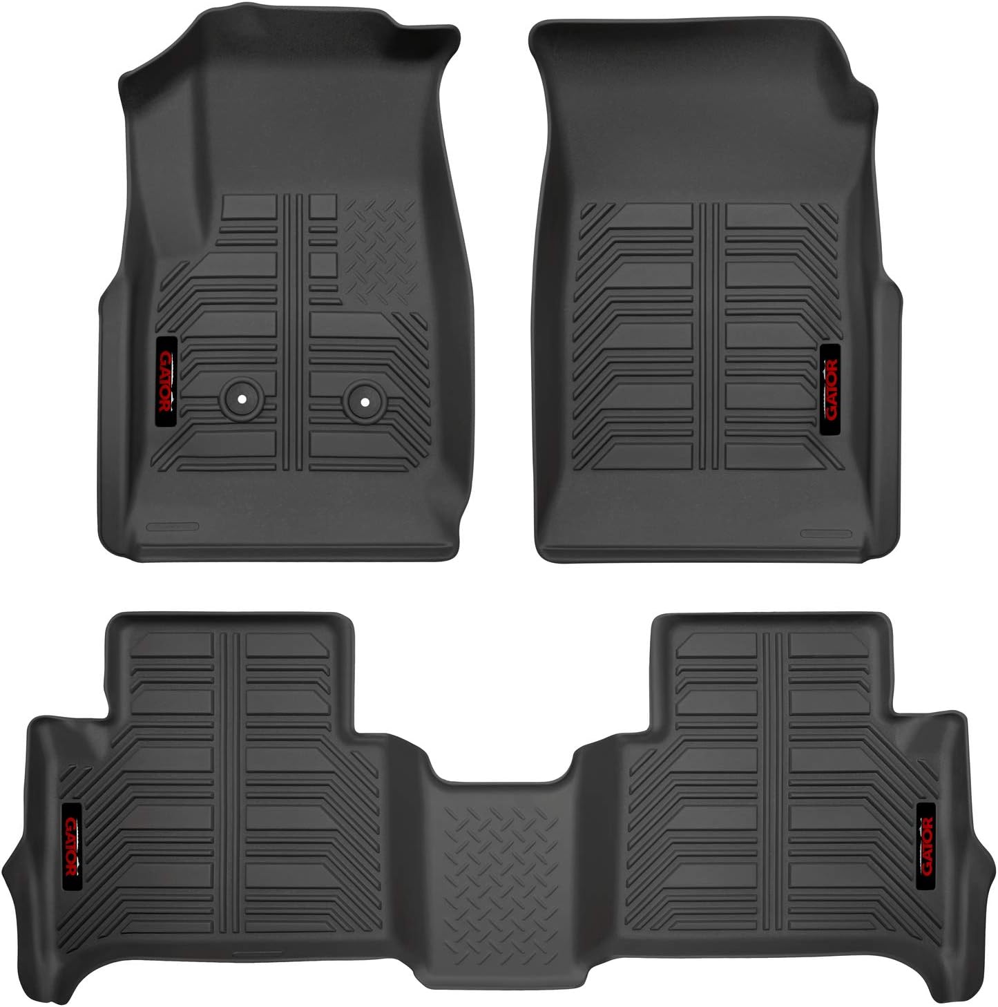 Gator Covers Gator Accessories 79609 Black Front and 2nd Seat Floor Liners Fits 15-19 Colorado/Canyon Crew Cab, Combo Set