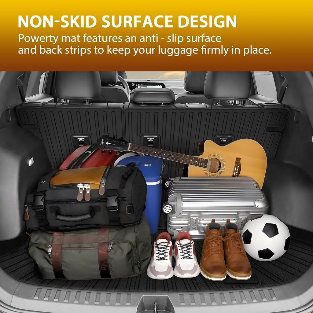 Powerty Floor Mats for 2025 2026 Chevrolet Chevy Equinox (Non EV) / GMC Terrain Car Mat, All Weather TPE Custom Cargo Liner Seat Back Cover Protectors Accessories (Floor Mats+Backrest Mat+Trunk Mat)