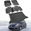 Floor Mats Compatible with Honda Fit 2009-2013 (Not for Manual Transmission),All Weather Protection Duarble TPE Cargo Liner Accessories Compatible with Honda Fit 2009-2013