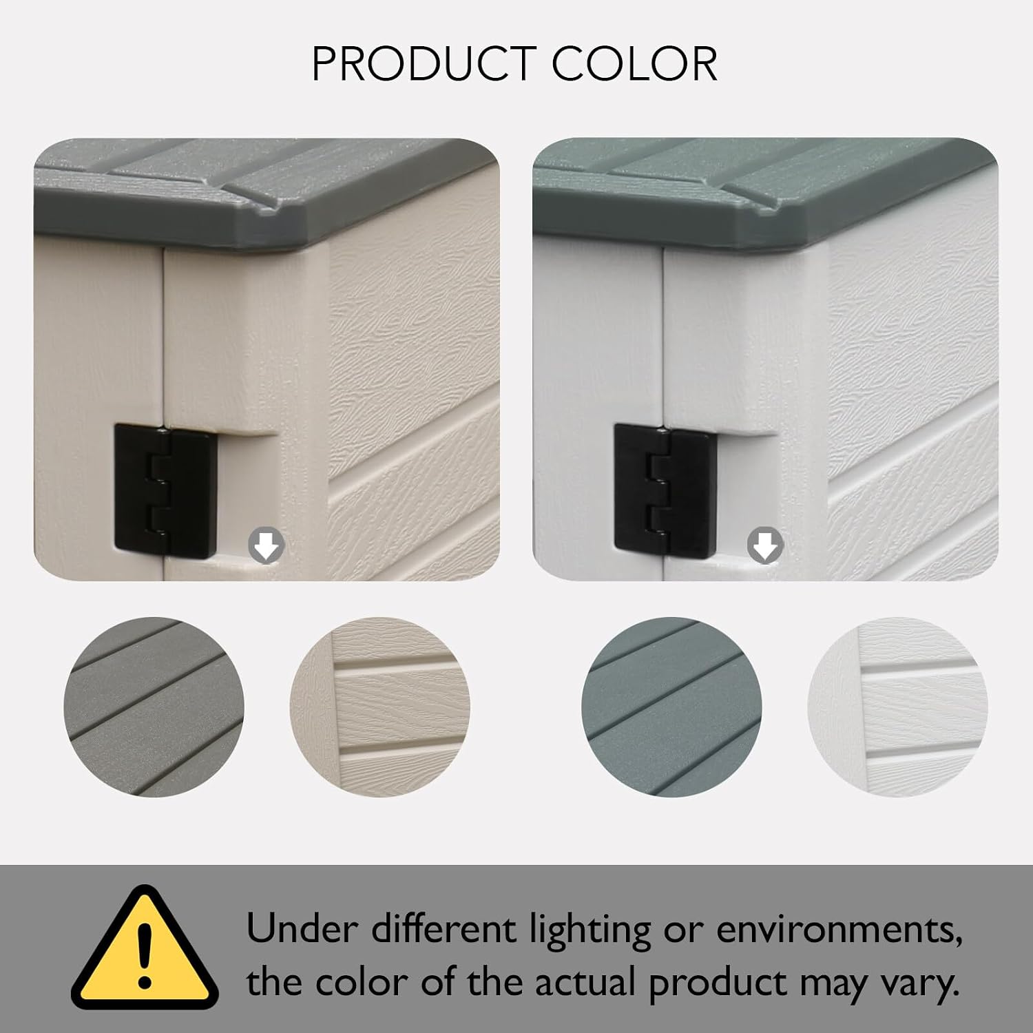 AJP Distributors 4ft x 2.5ft 35 cuft Outdoor Storage Shed, Waterproof Resin Horizontal Storage Box w/Lid & Lockable Doors for Backyard Garden Patio Pool - Bike Cushion Garbage Can Tools Lawn Mower
