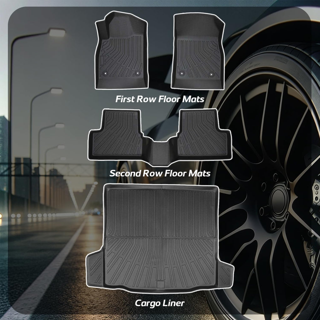 Floor Mats Compatible with Chevy Cruze 2011-2014,All Weather Protection Duarble TPE Cargo Liner Accessories Compatible with Chevy Cruze 2011 2012 2013 2014