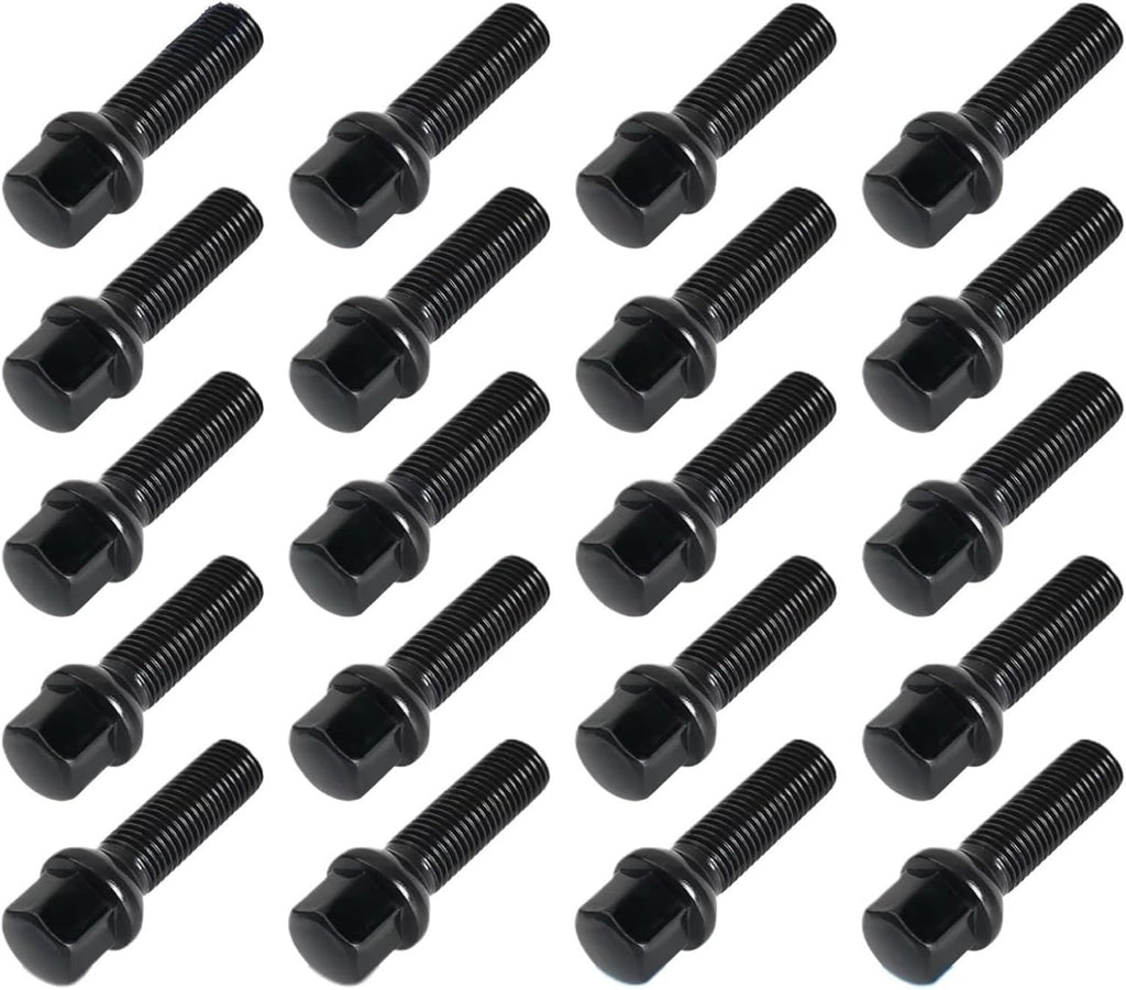 Wheel Studs Bolt Compatible with Porsche 20X M14x1.5 Wheel Bolts Lug Nuts 17mm Hex 40mm Shank Radius Ball for Seat