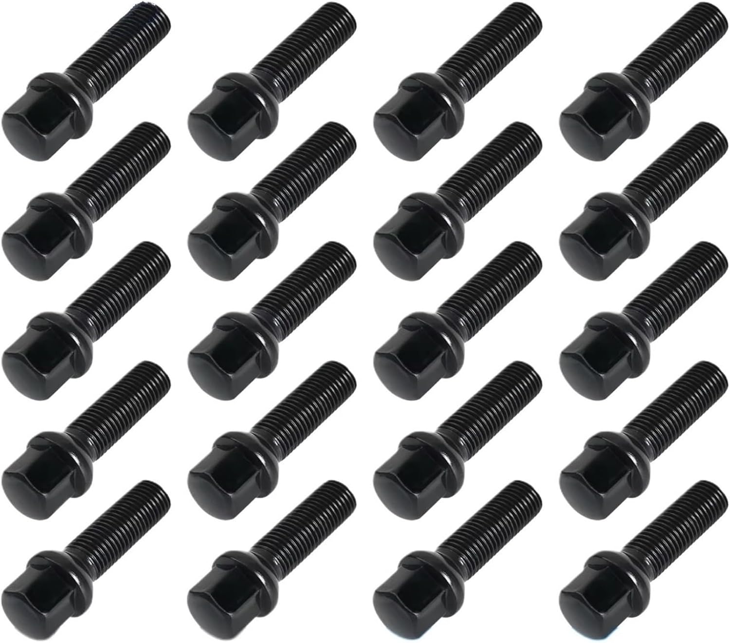 Wheel Studs Bolt Compatible with Porsche 20X M14x1.5 Wheel Bolts Lug Nuts 17mm Hex 40mm Shank Radius Ball for Seat