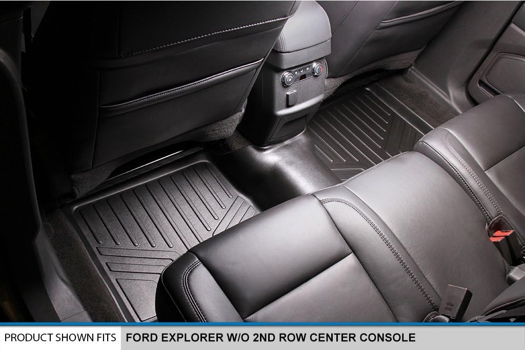 SMARTLINER Custom Fit Floor Mats 3 Row Liner Set for 2011-2014 Ford Explorer