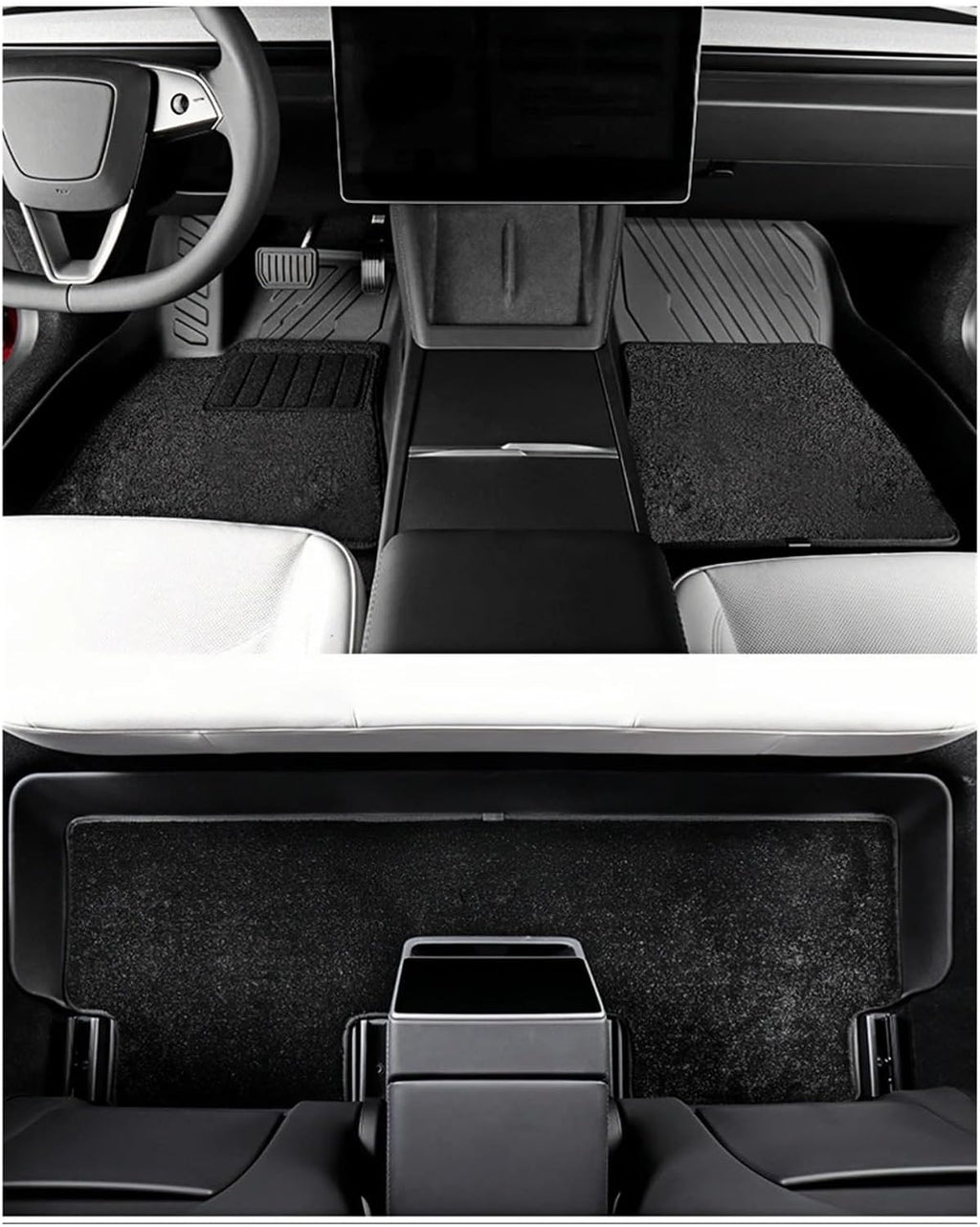 Floor Mats Compatible with Tesla Model 3 2024 Highland All Weather Cargo Liner Floor Mats Frunk Trunk Mats Backseat Protector Pad(9pcs Set)