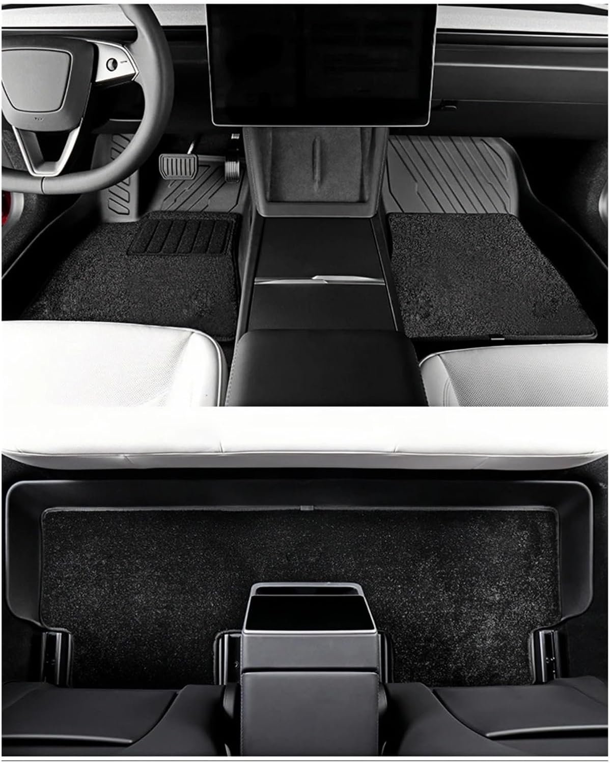 Floor Mats Compatible with Tesla Model 3 2024 Highland All Weather Cargo Liner Floor Mats Frunk Trunk Mats Backseat Protector Pad(6pcs Set)