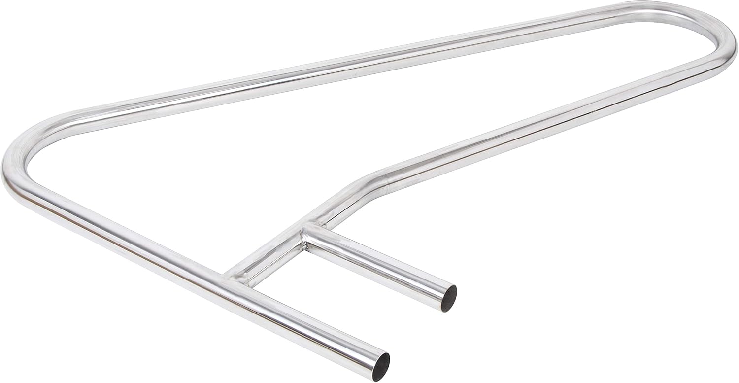 ECOTRIC Pool Handrail Swimming Pool Stair Rail 49-3/8'X35-3/8 304 Stainless Steel Deck Mounted Cross Brace 300Lbs Load Capacity