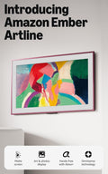 Amazon Ember Artline 65' with Fire TV (newest model), 4K Ultra HD QLED smart TV with free art and photos, anti-glare display, custom frames, Dolby Vision, find shows faster with Alexa+ - Fig