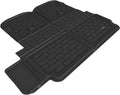 3D MAXpider Custom Fit Kagu Cross Fold Cargo Liner (Black) Compatible with Tesla Model X 6 & 7-Seat 2022-2025 - Behind 2nd Row