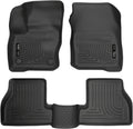 Husky Liners Weatherbeater Floor Mats | Fits 2016-2018 Ford Focus | Front & 2nd Row, 3-pc Black - 99771