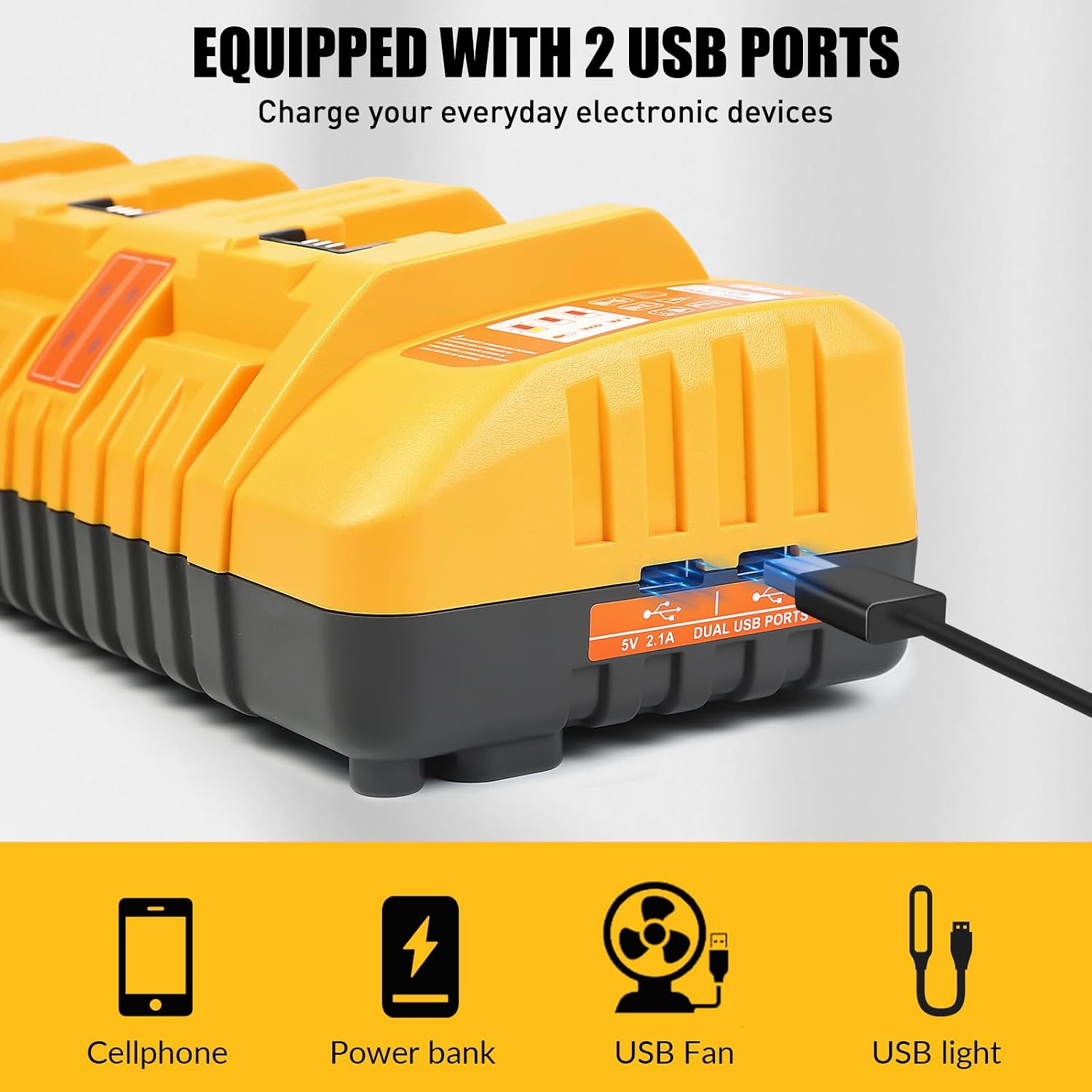 TOMAPEX Upgraded 4Pack 20v Max Battery Replacement for Dewalt 5.0Ah Battery with DCB104 Battery Charger Station