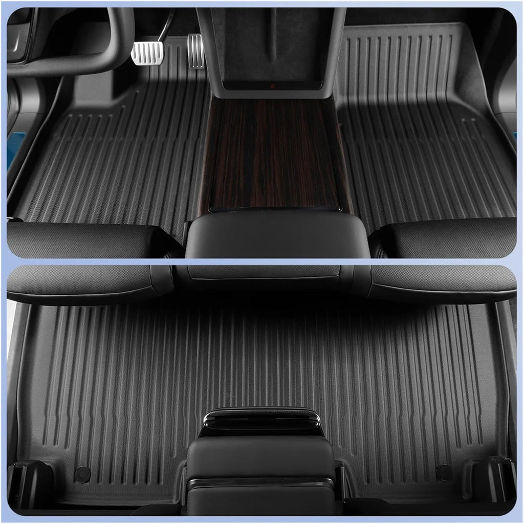 Compatible with Tesla Model X 2023 2024 TPE 3D Car Floor Mats Cargo Liner Trunk Pad Waterproof Protective Left Rudder(5 seat Backrest Mat)
