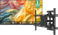 SYLVOX Outdoor TV with Wall Mount, 43 inch Full Sun TV 2000 Nits, Ultra-Narrow Bezel, 4K Smart Google Television, IP56 Waterproof, Dual Speakers, for Poolside, Yard, Business (Frameless Pro Series)