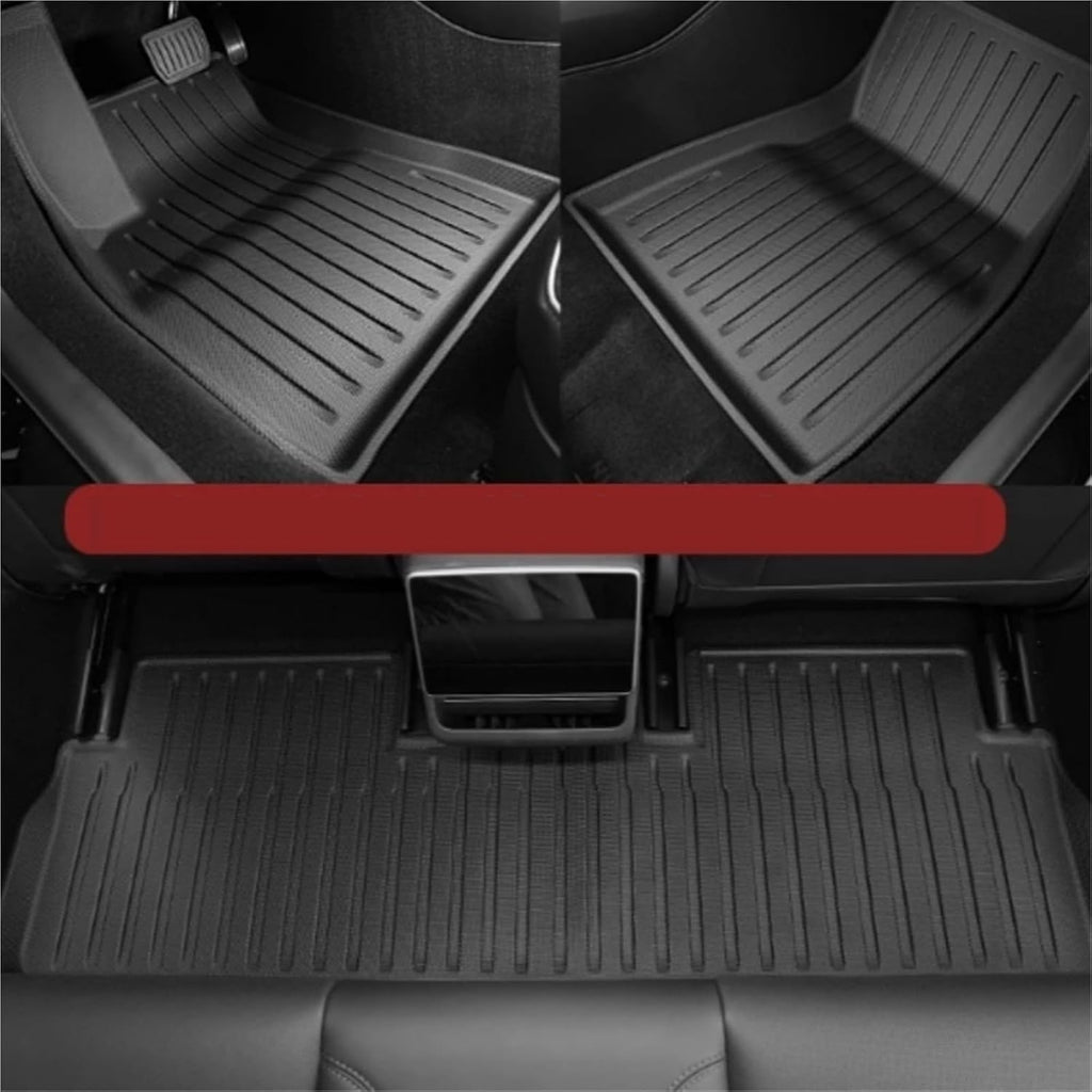 Compatible with Tesla Model 3 2024 Floor Mats Cargo Liner Trunk Mat TPE Pads Left Right Rubber Accessories(RHD 4pcs)