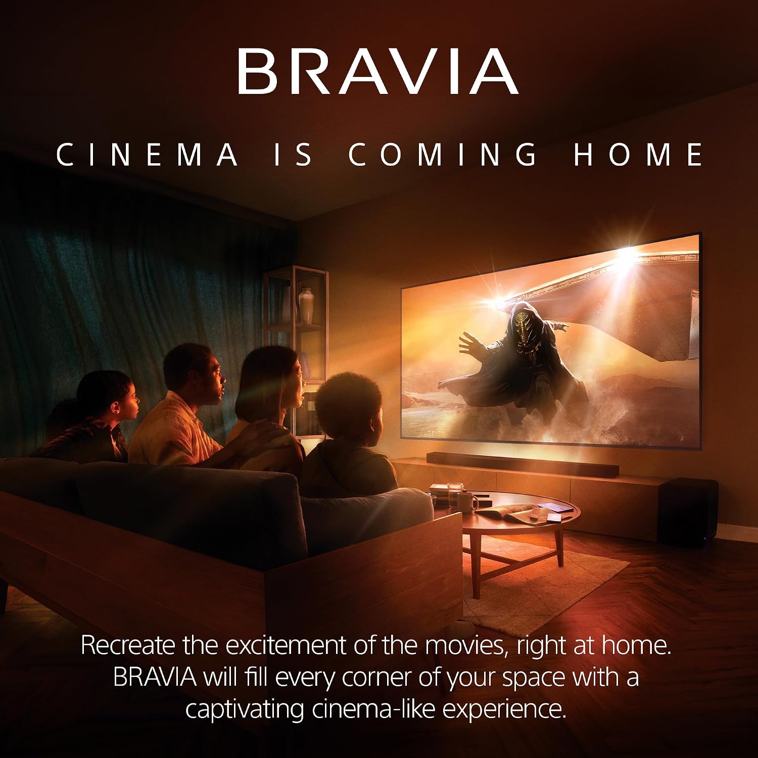 Sony 55 Inch OLED 4K Ultra HD TV BRAVIA 8 Smart Google TV with Dolby Vision HDR and Exclusive Features for PlayStation®5 (K-55XR80), 2024 Model BRAVIA Theater Quad
