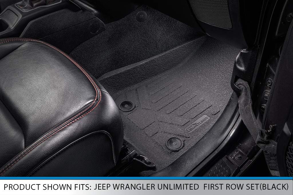 SMARTLINER Custom Fit Rubber Floor Mats 2 Row Liner Set for 2018-2018 Jeep Wrangler