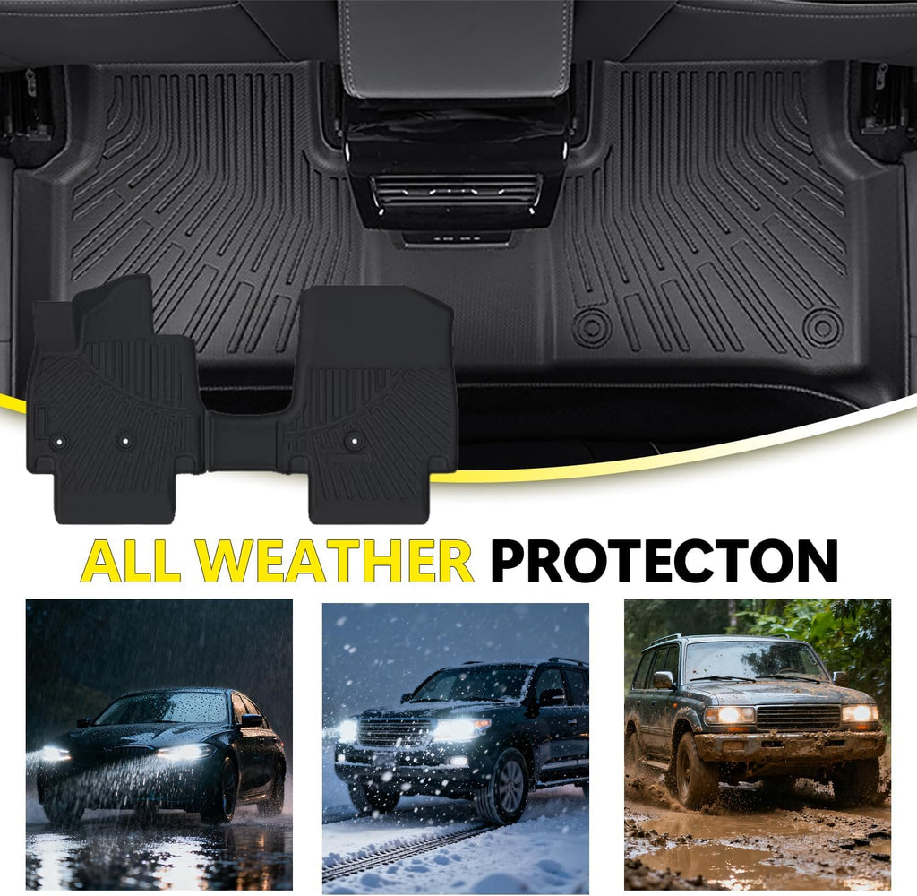 Floor Mats Compatible with Hyundai ioniq 9 2026 (6 Seats),All Weather Protection Duarble TPE Cargo Liner with Backrest Mats Accessories Compatible with Hyundai ioniq9 2026 (6 Seats)