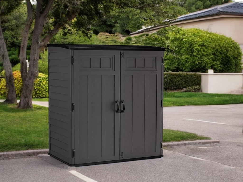 Outdoor Storage Shed, Extra Large Vertical, 6' x 4' (Dark Gray)