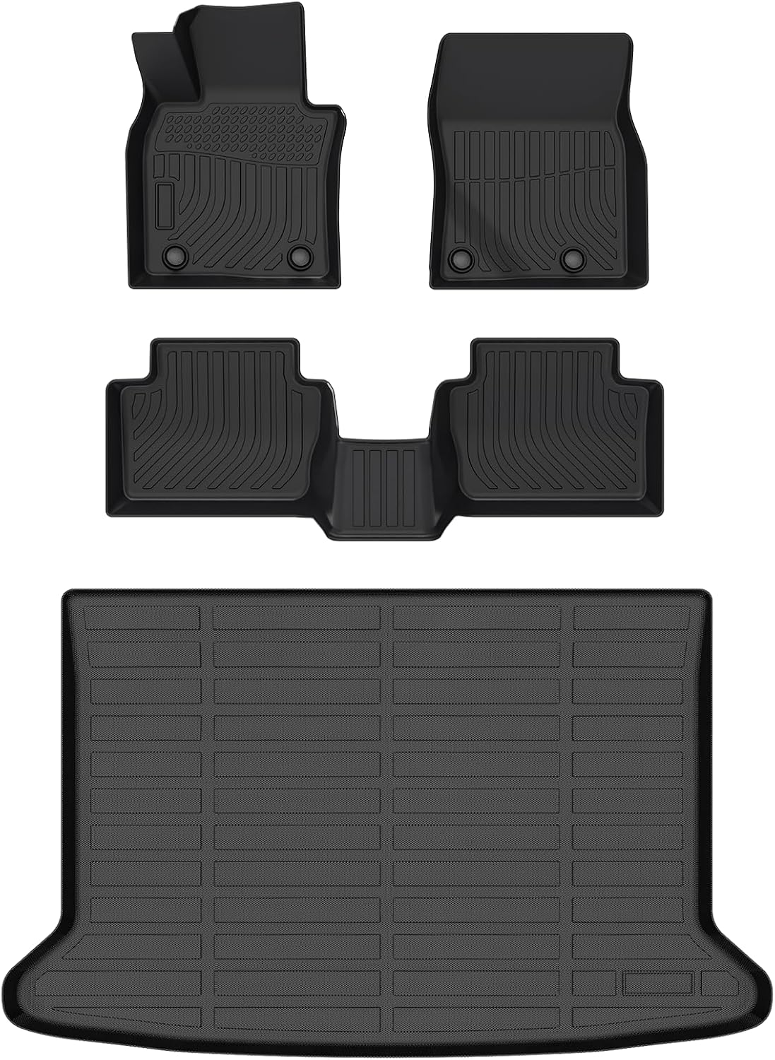 Floor Mats & Cargo Liner Set Custom Fit for Mazda CX-30 2020-2024 2025, All Weather Protection for Car Mats Anti-Slip TPE Odorless Floor Liners Mazda CX-30 Accessories Waterproof Trunk Mat, Black