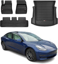 OMAC Premium Floor Mats & Cargo Liners for Tesla Model 3 2017-2025 Black 4 Pcs