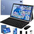 2025 Android 15 Tablet, 10 Inch Octa-Core Tablets 22GB+128GB+1TB Expand, 2-in-1 Electronic Tablet with Keyboard Mouse, 8000mAh Battery, HD IPS Display, GPS,Widevine L1, Split Screen, Metal Body -Blue