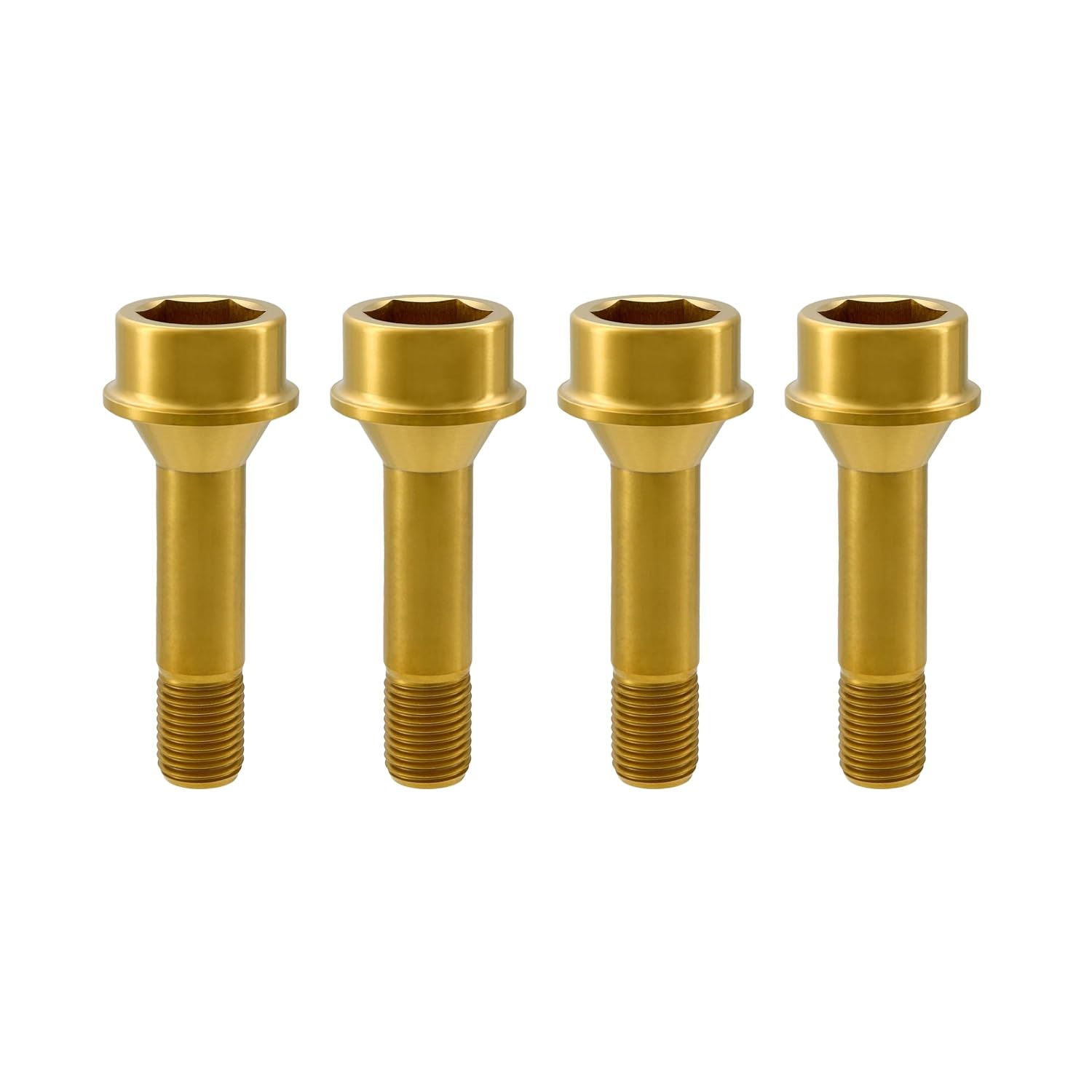 RISON Titanium Wheel Lug Bolts M14x1.5x52/67mm Lug Bolts Aerospace Grade 6AL4V Lightweight and Durability Lug Bolt Car Accessories for Ferrari Pack of 20pcs (Gold, M14X1.5X67mm)