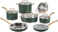 Cuisinart Cookware Set, 11 Piece Stainless Steel Cookware Pots and Pans, Home and Kitchen Durable Stainless Steel for Everyday Cooking, Matte Thyme, MT89G-11