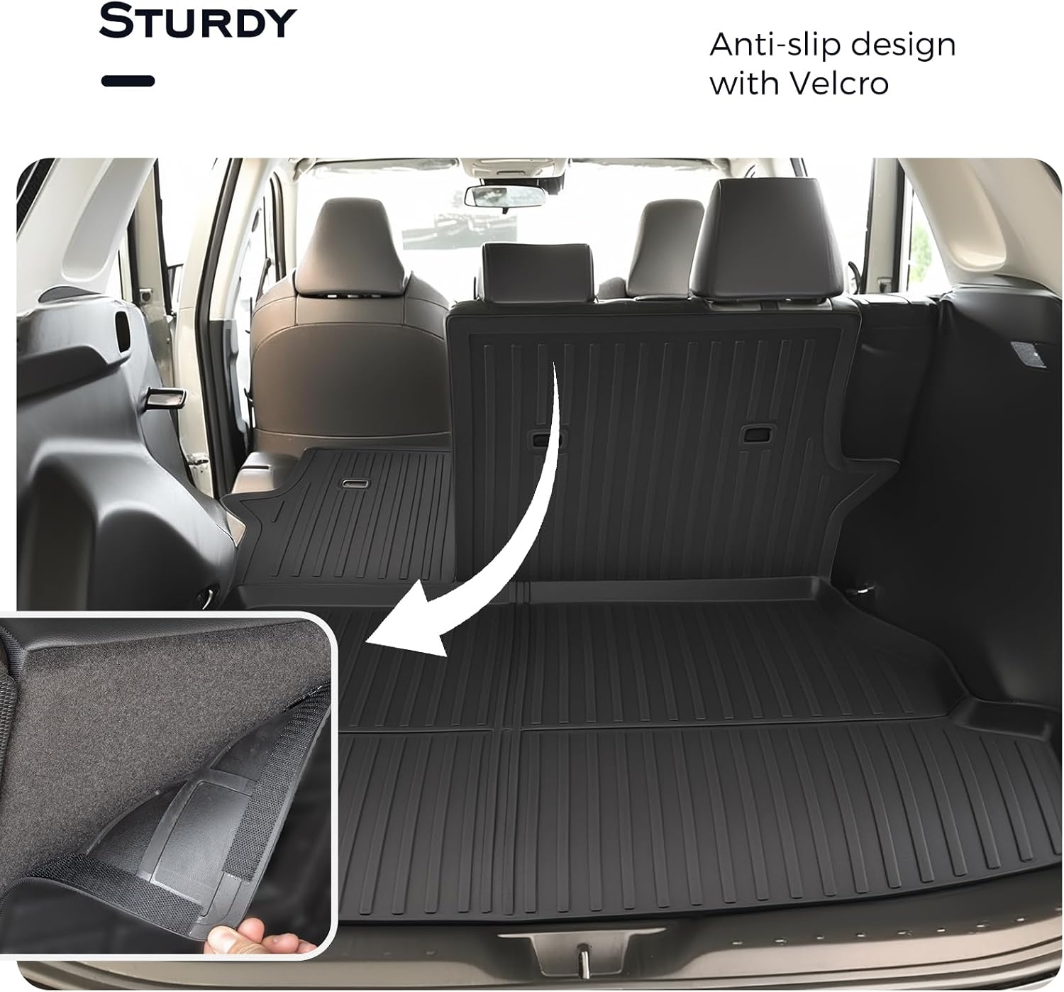CreekT® Floor Mats for Toyota Rav4 2019-2025(Include Hybrid)-All Weather Full Set Waterproof Heavy Duty TPE Cargo Liner Back Seat Cover Backreat Protector for Toyota Rav 4 Accessories LE XLE Limited
