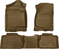 Husky Liners Weatherbeater Floor Mats | Fits 2007-2014 Chevrolet Suburban 1500 & GMC Yukon XL1500; 2007-2013 Cadillac Escalade EXT & Chevrolet Avalanche | Front & 2nd Row, 3-pc Tan - 98263