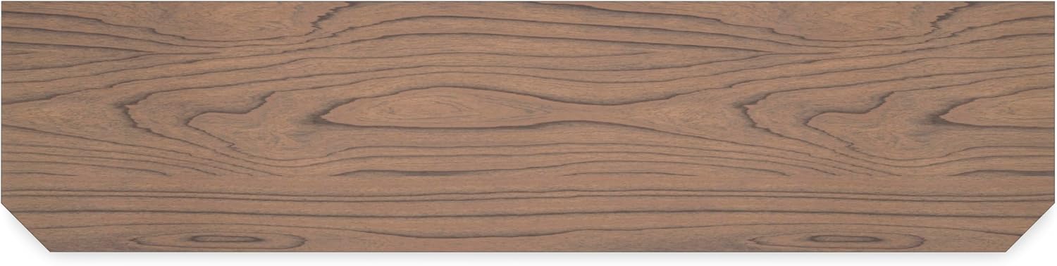 Signature Design by Ashley Landocken Contemporary 83' TV Stand for TVs up to 95' with Fireplace Option, 2 Cabinets, 2 Doors, 2 Adjustable Shelves, Open Cubbies and Cord Openings, Dark Brown & Blue