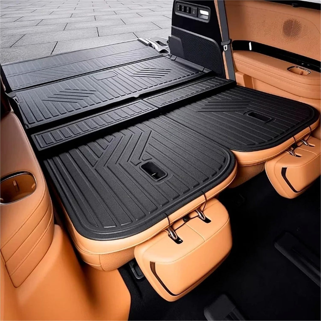 for Zeekr 9X 2025 2026 Car Floor Mat Trunk Mats TPE & Cargo Liner All Weather Accessories(Red 1pair)