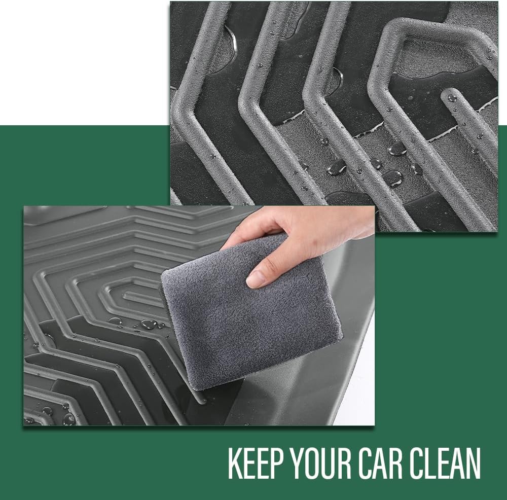 GRAND ORANGE TPE Floor Mats Cargo Liners Compatible with Toyota 4Runner 1996 1997 1998 1999 2000 2001 2002 1st & 2nd Row All Weather Protection Gray Floor Liners alfombras para carro 3PCS