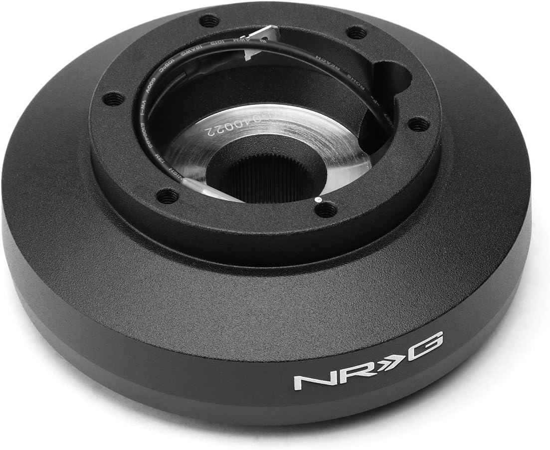 NRG Innovations NRG-SRK-195H Racing Style Steering Wheel Quick Release Short Hub Adapter, 6 X 70mm Bolt Pattern, Black Body