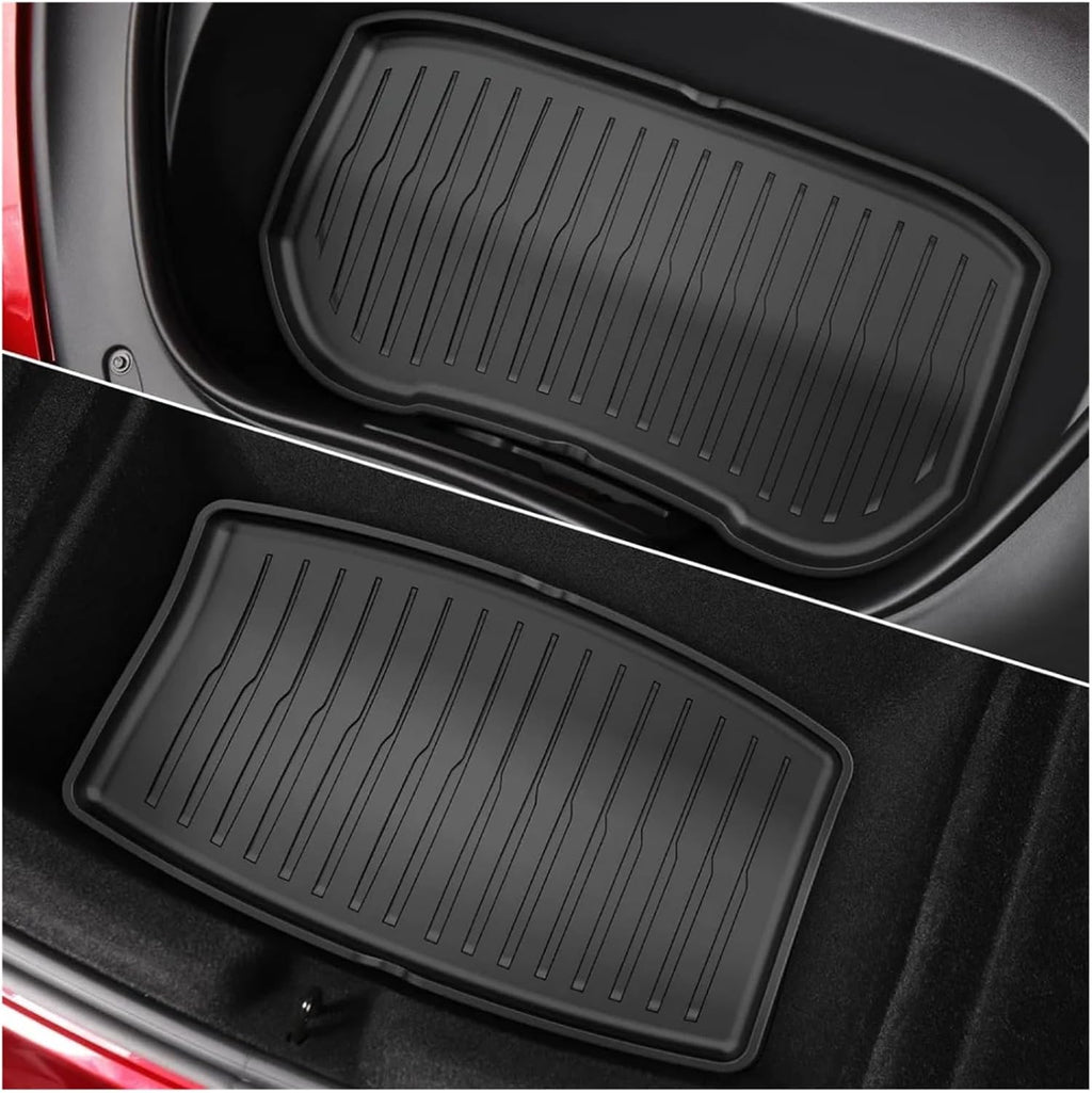 Compatible with Tesla Model 3 Model Y 2021-2024 XPE Floor Mats,All Weather Rubber Trunk Floor Mat Waterproof Non-Slip Cargo Liner(6pcs M3 2024)