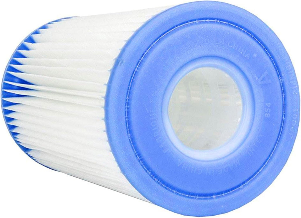 Intex Easy Set 18' x 48' Round Inflatable Above Ground Swimming Pool Set with Filter Pump, Ladder, Pool Cover, and Filter Cartridges (6 Pack)