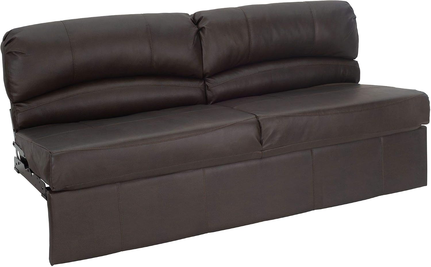 RecPro Charles RV Jackknife Sofa | Love Seat | Sleeper Sofa | Length Options 62', 68', 72' (72 Inch, Chestnut)