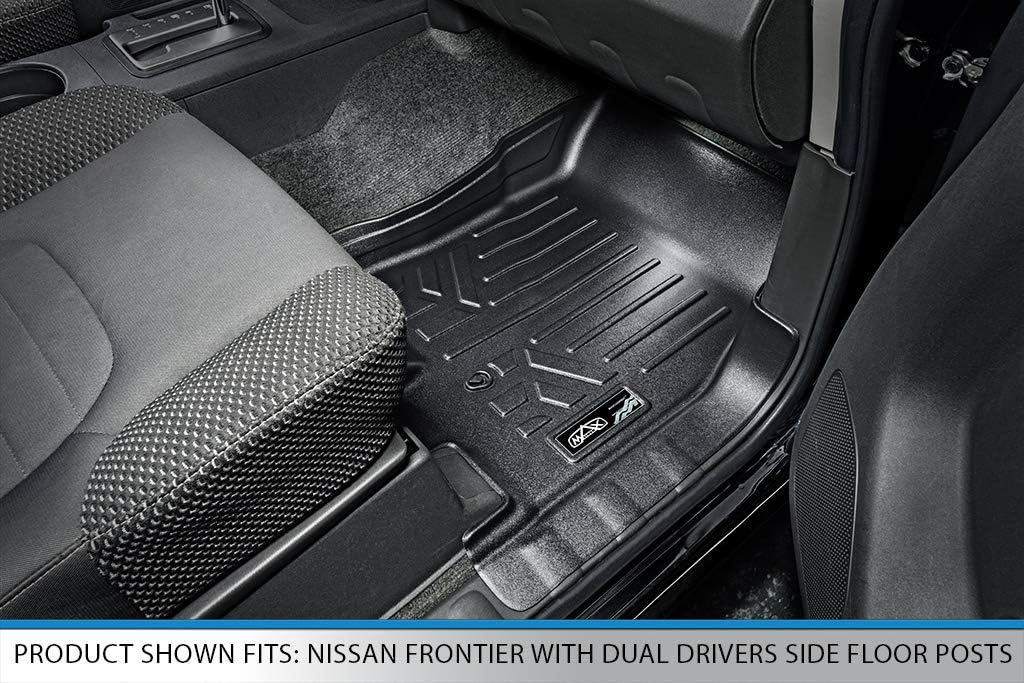 SMARTLINER Custom Floor Mats 2 Row Liner Set Compatible with 2005-2021 Nissan Frontier