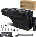 Nilight Truck Bed Tool Box Passenger Side Truck Tool Box Fit for Dodge Ram 1500 2500 3500 2002-2018 ABS Swing Case Truck Bed Storage Box w Lockable Lid Waterproof Wheel Well Toolbox, without Rambox