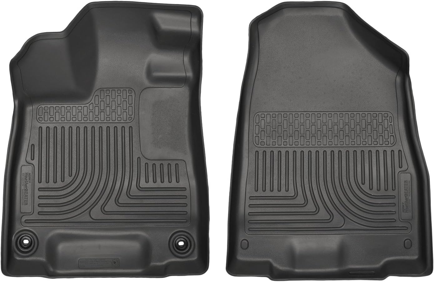 Husky Liners Weatherbeater Floor Mats | Fits 2014-2020 Acura MDX | Front Row, 2-pc Black - 18401