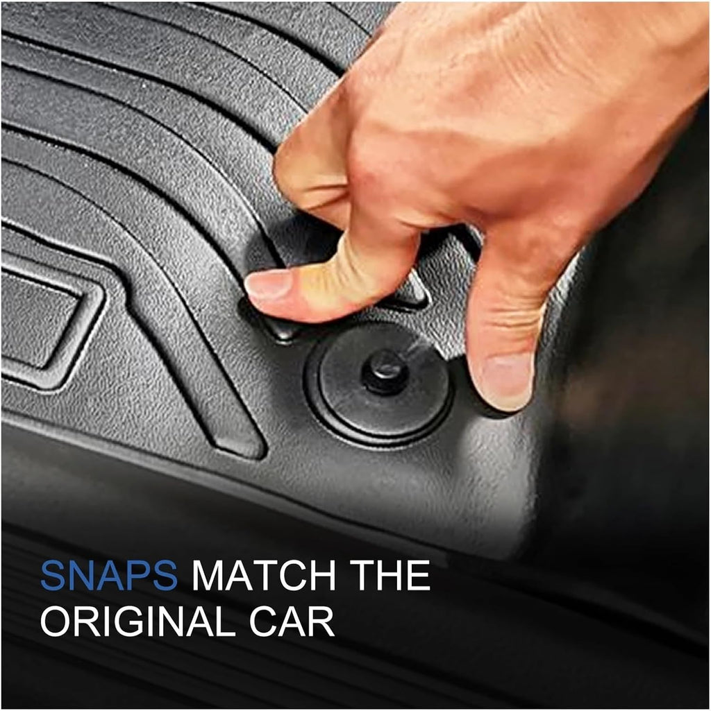 Floor Mats for Tesla Model Y 2021-2024 TPE 3D Car Floor Mats Cargo Liner Trunk Pad Protection All Weather Black(Model Y RHD 4PCS)