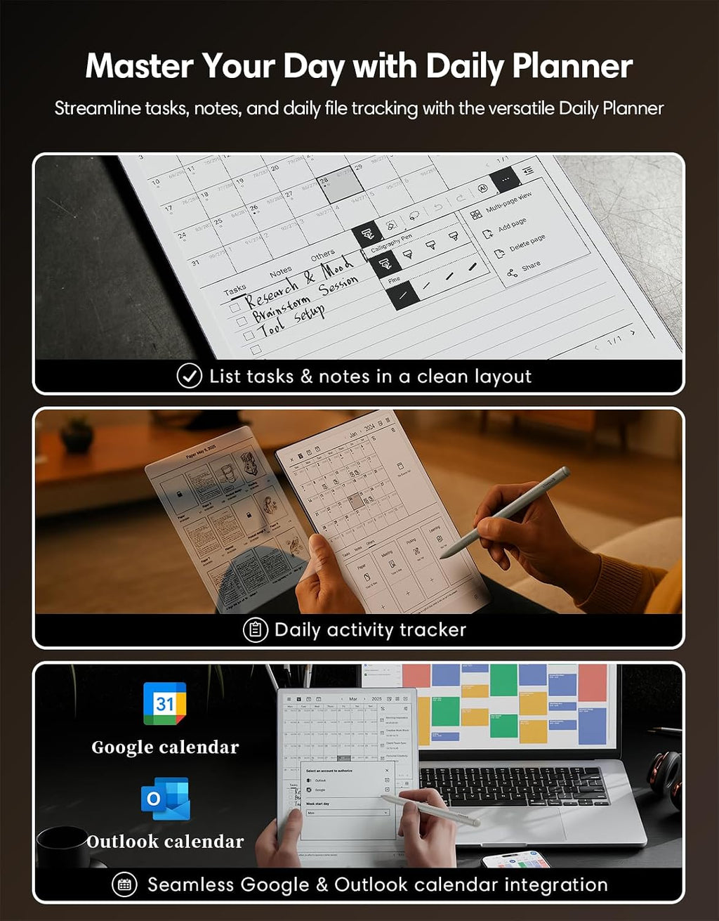 VIWOODS Upgraded Bundle with AiPaper, Stylus Pro and 5 Nibs, Carta 1300 AI E Ink Tablet, 10.65'' 300PPI Electronic Notebook with Pen, Ultra-Thin 4.5mm, Lightweight 370g, 128GB Note-Taking Device