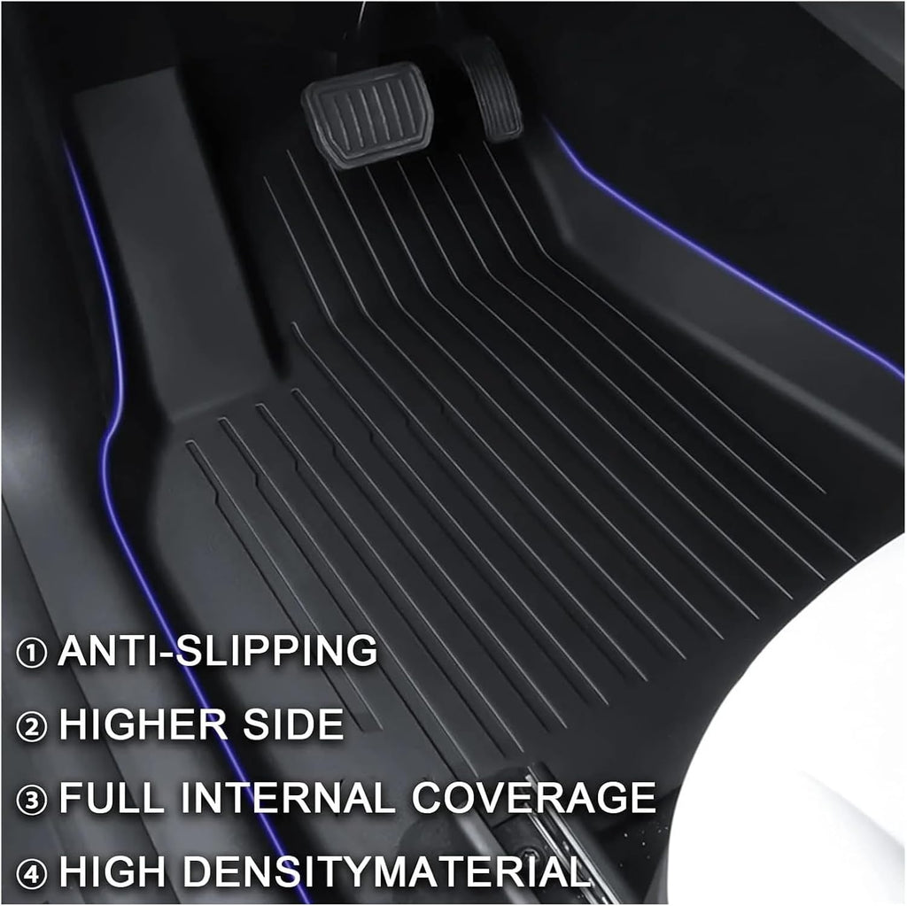 Compatible with Tesla Model 3 2023-2021 All-Weather XPE Floor Mats, LHD 3D Durable Waterproof Non-Slip Cargo Liners Trunk Mat Protection(3PCS Trunk Mats)