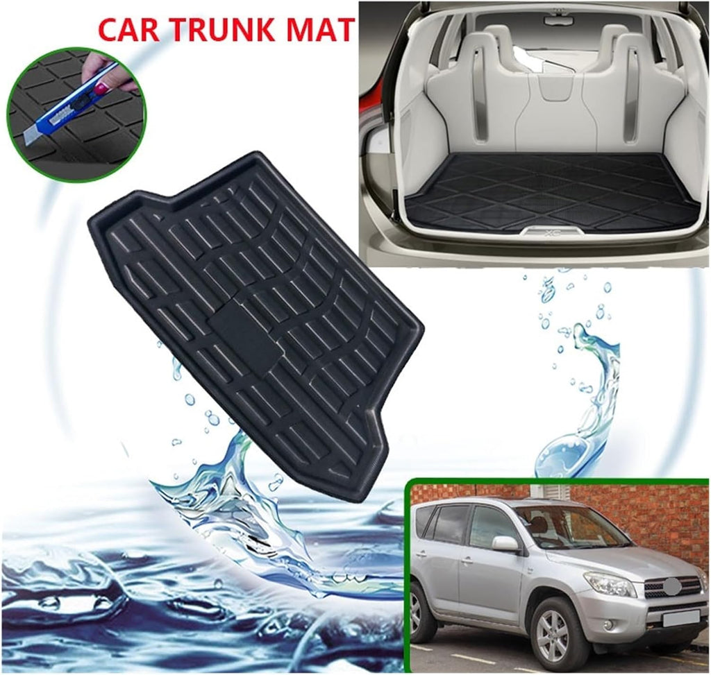 Compatible with Toyota RAV4 RAV 4 2008 Vanguard 2007 XA30 2006~2012 2009 Rear Trunk Tray Cargo Boot Liner Mat Floor Carpet Car Accessories