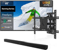 SYLVOX Bundle: 65' 120Hz Waterproof Outdoor TV (2025 Gaming Series) & S2 Soundbar & Wall Mount