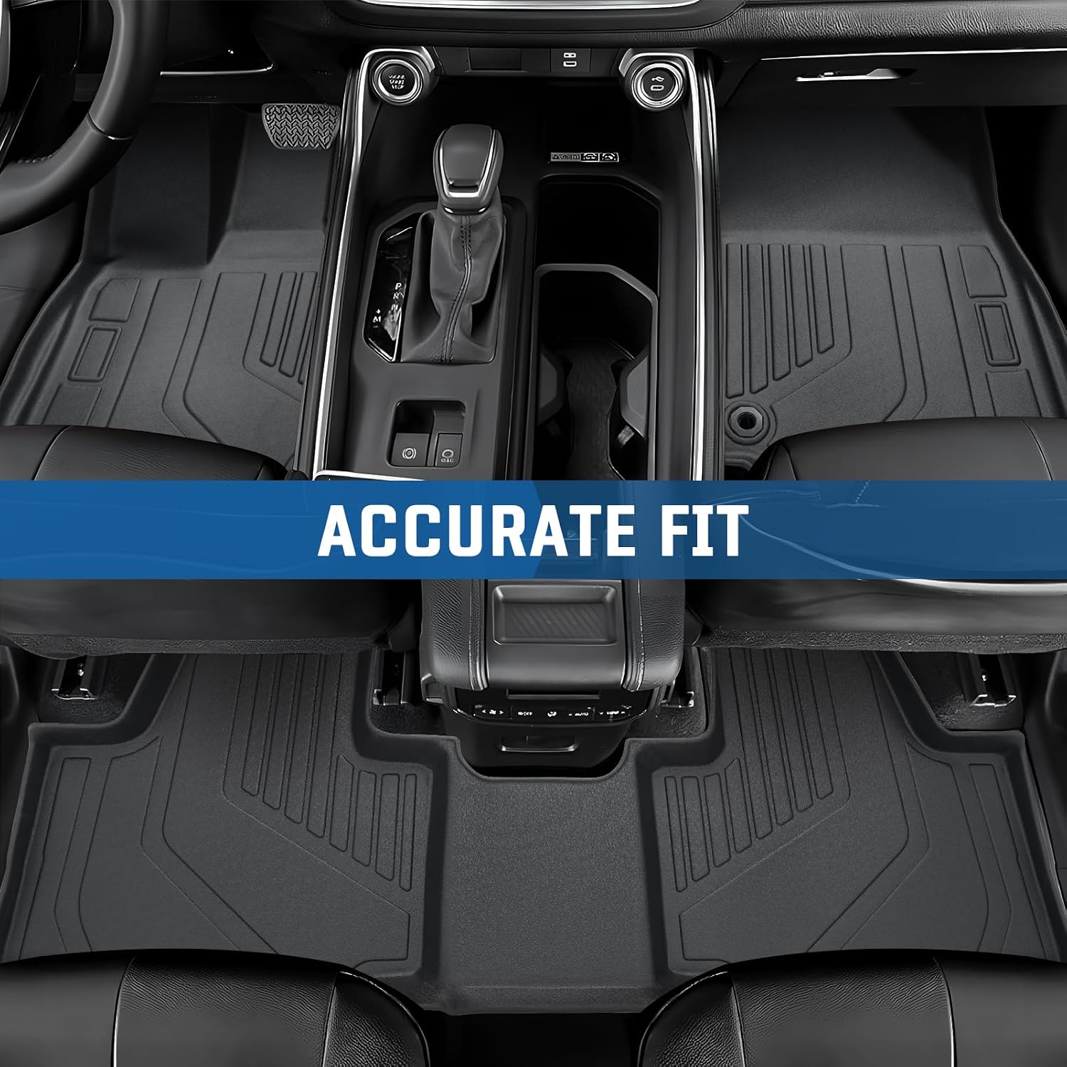 KUST Floor Mats Cargo Mat Set for 2021-2025 2026 Chevy/Chevrolet Suburban & GMC Yukon XL, All Weather Trunk Mat Backrest Mat for Suburban/Yukon XL Accessories TPE Rubber Liners (7 Seater Only)