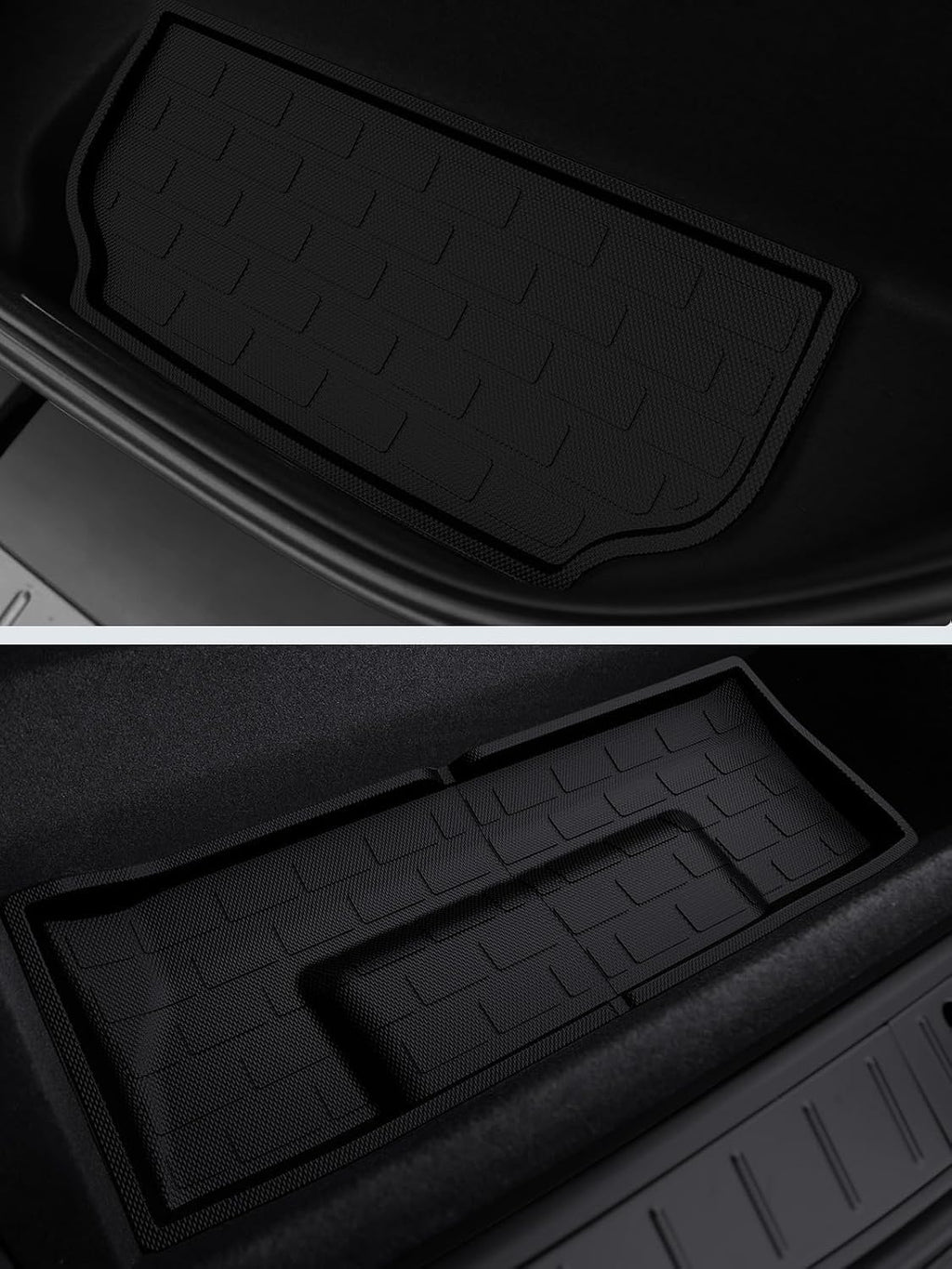 BASENOR 10PCS Tesla Model X Floor Mats 7-Seater All Weather Cargo Liner Mat XPE Car Mats Anti-Slip Trunk Mat Back Seat Cover [Proprietary Design] Model X Plaid Accessories 2022-2026