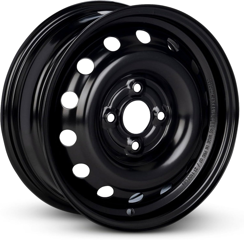 For 2003-2005 Saturn Ion 14 Inch Black Painted Steel Rim - OE Direct Replacement - Road Ready Car Wheel